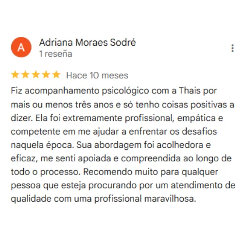 Depoimento da psicóloga de relacionamentos online Thais Barbi