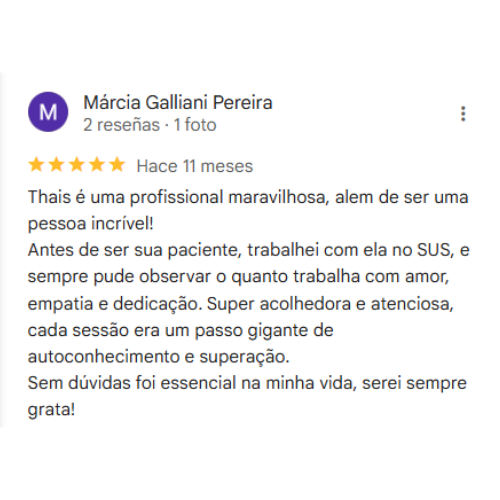 Depoimento sobre a terapia de casal online