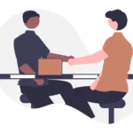 Desenho de uma entrevista com um casal em Florianópolis
